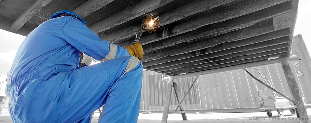 Shipping container Underbody repairs